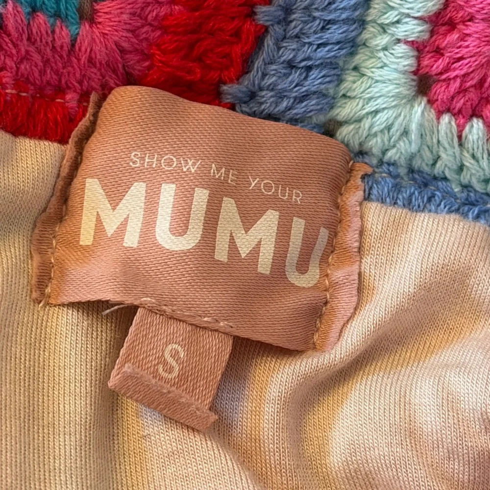 Show Me Your Mumu Crochet Pisces Micro Mini Skirt. Women’s Sz-S Vibrant | Retro - Picture 7 of 8